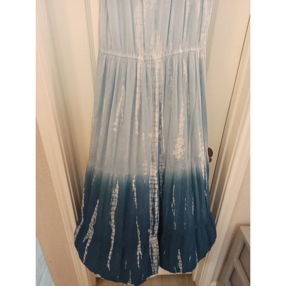 Women's Kaktus Ombre Blue/White Drop Waist Maxi Tank Dress Size Medium - Picture 3 of 8